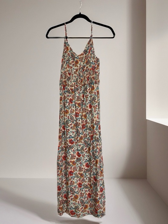 Patrons of Peace Dresses & Skirts - Patrons of Peace Floral Maxi Dress in Cream, Red, Green XS
